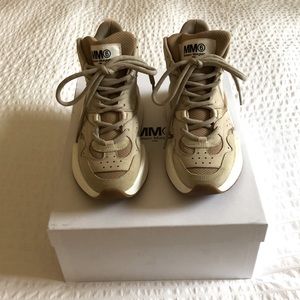 MM6 Maison Margiela - Beige High-Top Chunky Sneakers available in size 37